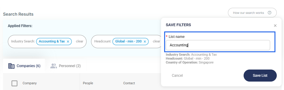 Step 2: Next, you would be required to provide a name for the saved filter.