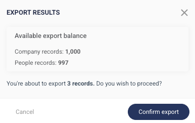 Step 3: A pop-up will appear showing your remaining credits and the total credits that will be deducted.