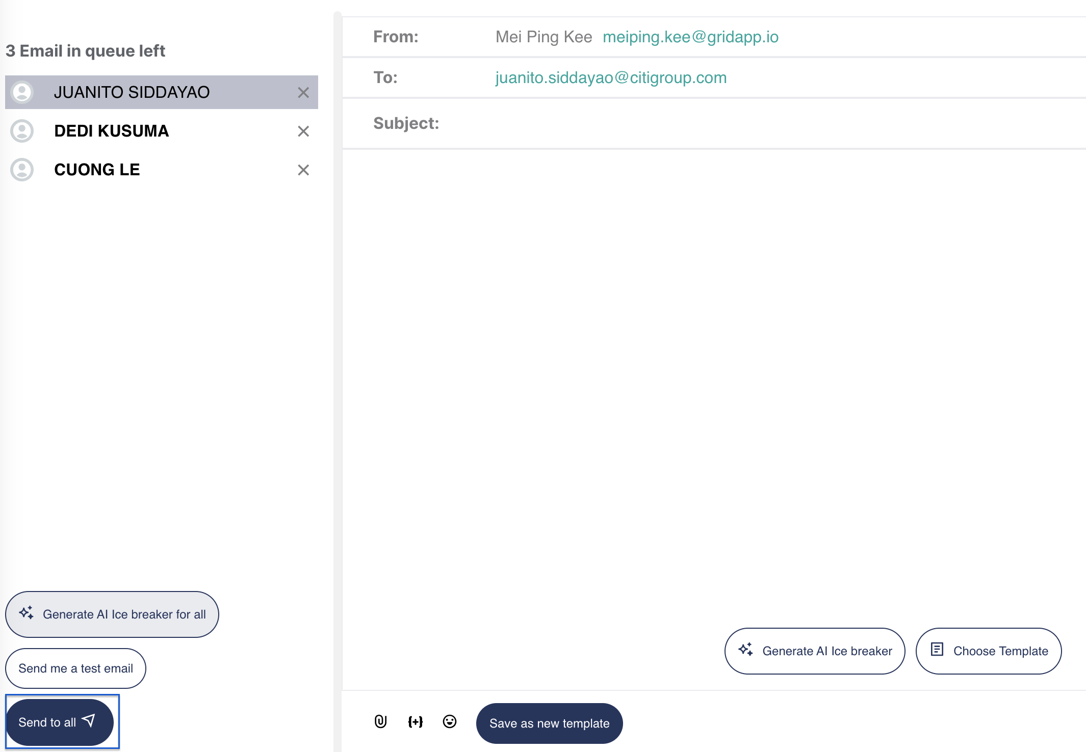 Have a group of recipients you need to email?